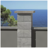 KIT 2 PILIERS MARBRE 170x40x40CM ANTHRA AVEC CHAPEAUX PLATS 50x50 CM KIT 2 PILIERS MARBRE 170x40x40CM ANTHRA AVEC CHAPEAUX PLATS 50x50 CM